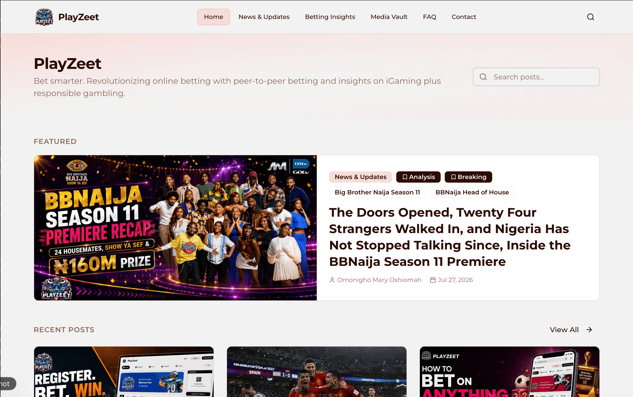 PlayZeet Blog & CMS cover image